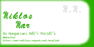 miklos mar business card